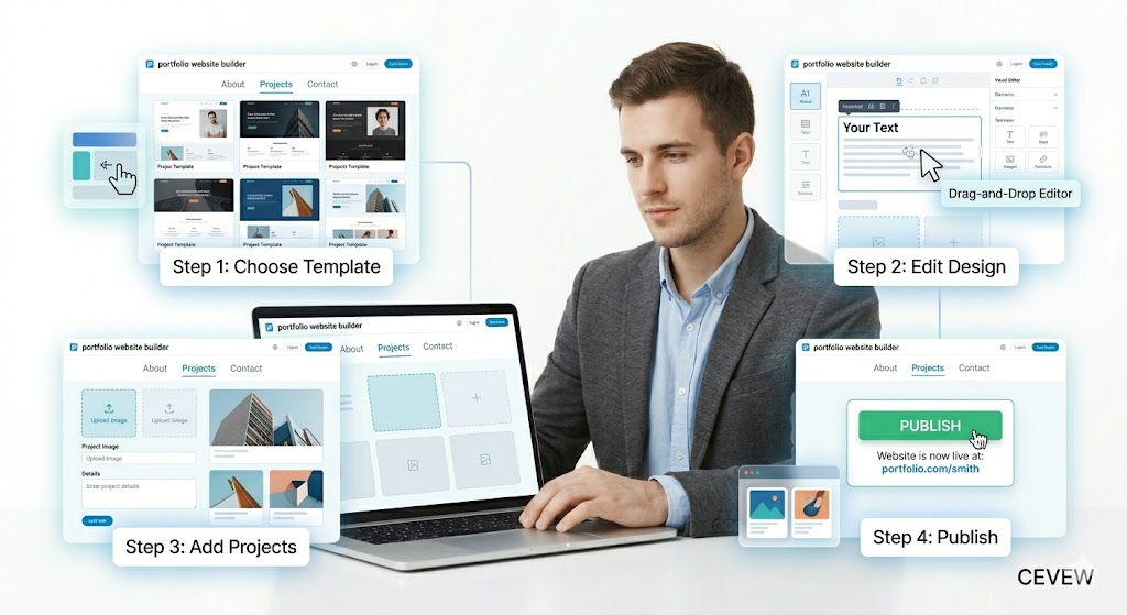 build portfolio website without coding