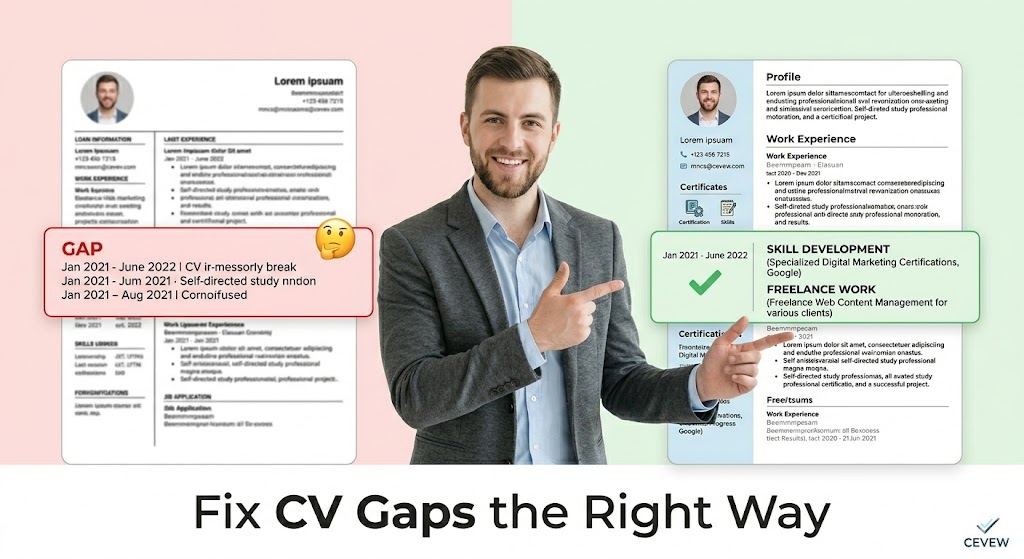how to cover employment gaps in CV