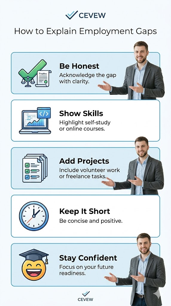 CV gaps explanation tips