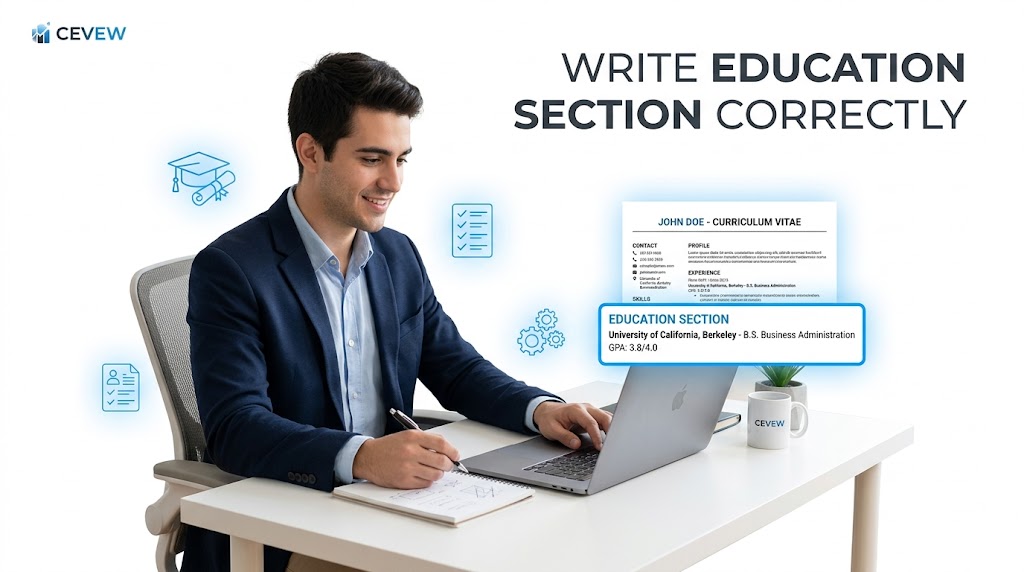 How to write education details in CV